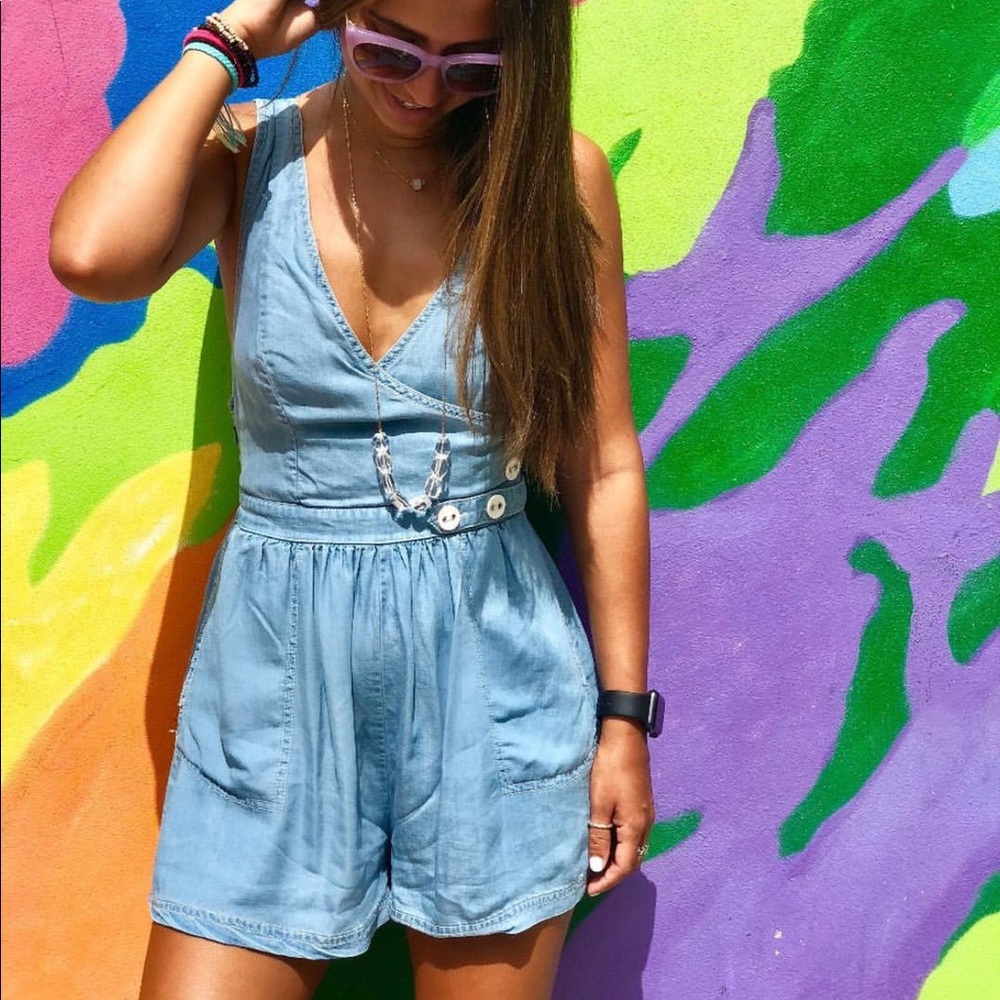 Urban Outfitters denim romper